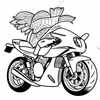Kawasaki Motorcycle Coloring Page | Kawasaki Motorcycle 塗色頁