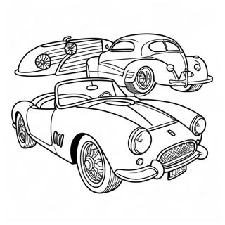 Classic Sports Car Coloring Page | History of Cars 塗色頁