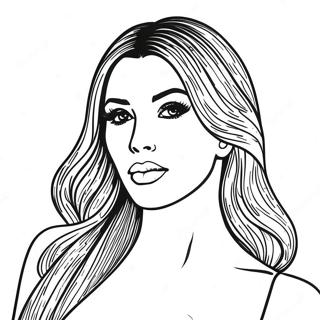 Kim Kardashian Coloring Page | Kim Kardashian 塗色頁