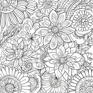 Intricate Floral Patterns Adult Coloring Page | XXX Adult 塗色頁