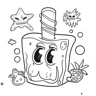 Stoner SpongeBob Coloring Page | Stoner SpongeBob 塗色頁