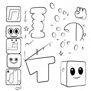 Colorful Numberblocks 11 in Action Coloring Page | Numberblocks 11 塗色頁