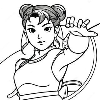 Chun Li Coloring Page | Chun Li 塗色頁