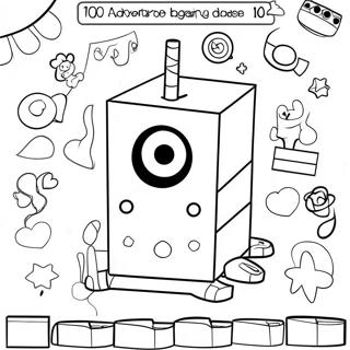 Colorful Numberblocks 1000 Adventure Coloring Page | Numberblocks 1000 塗色頁