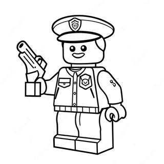 Lego Police Officer Coloring Page | Lego Police 塗色頁
