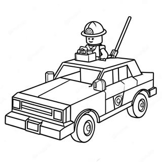 Lego Police Car Coloring Page | Lego Police 塗色頁