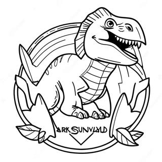 Ark Survival Evolved Logo Coloring Page | Ark Survival Evolved 塗色頁