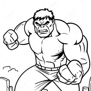 Hulk in Action Coloring Page | Hulk Among Us 塗色頁