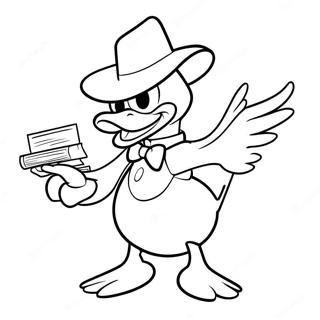 Darkwing Duck in Action Coloring Page | Darkwing Duck 塗色頁