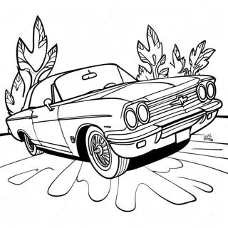 Chevy Impala Convertible Coloring Page | Chevy Impala 塗色頁