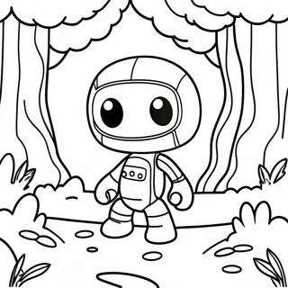 Adventurous Sackboy in a Forest Coloring Page | Sackboy 塗色頁
