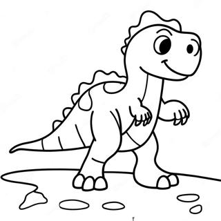Dinosaur Footprint Coloring Page | Dinosaur Footprint 塗色頁