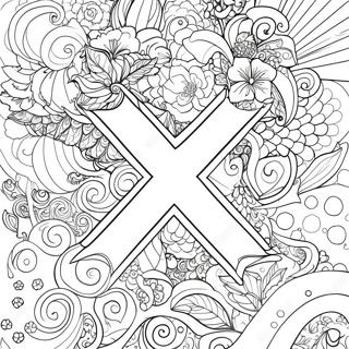 Red X Coloring Page | Red X 塗色頁