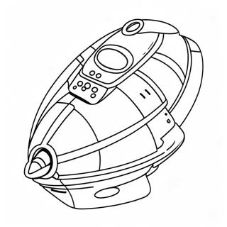 Science Fiction Spaceship Coloring Page | Science Fiction 塗色頁