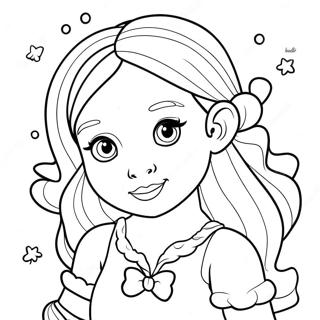 Leah with Magical Sparkles Coloring Page | Leah Shimmer and Shine 塗色頁