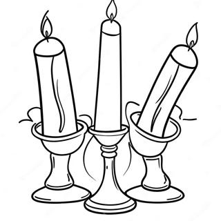 Shabbat Candle Lighting Coloring Page | Shabbat 塗色頁