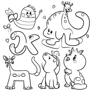 Fun ABCs with Animals Coloring Page | ABCs 塗色頁