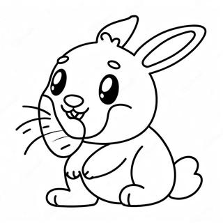 Bunny with Carrot Coloring Page | Bunny with Carrot 塗色頁