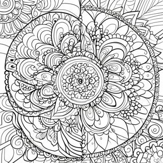 Relaxing Mandala 420 Coloring Page | 420 for Adults 塗色頁