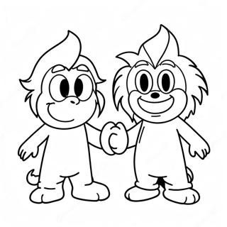 Thing 1 and Thing 2 Coloring Page | Thing 1 and Thing 2 塗色頁