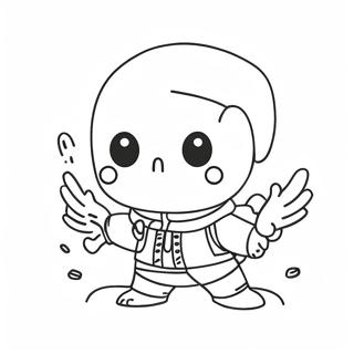 Dust Sans Coloring Page | Dust Sans 塗色頁