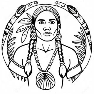 Wampanoag Coloring Page | Wampanoag 塗色頁