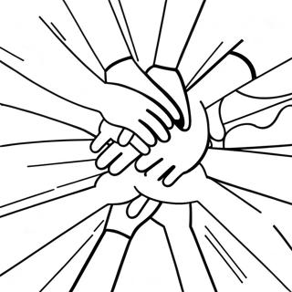 Diverse Hands Holding Together Coloring Page | Black Lives Matter 塗色頁