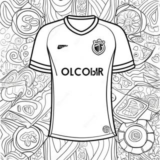 Colorful Soccer Jersey Design Coloring Page | Soccer Jersey 塗色頁