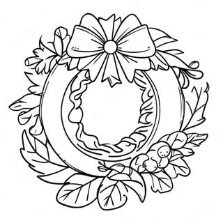 Christmas Wreath Coloring Page | Christmas Wreath 塗色頁