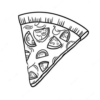 Delicious Pizza Hut Slice Coloring Page