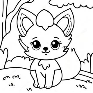 Kawaii Fox Coloring Page | Kawaii Fox 塗色頁
