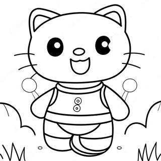 Hello Kitty Adventure Coloring Page