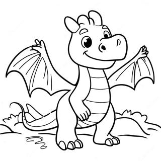 Friendly Pete the Dragon Coloring Page | Pete's Dragon 塗色頁