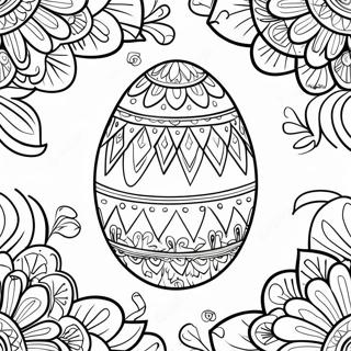 Pysanky Egg Coloring Page | Pysanky 塗色頁