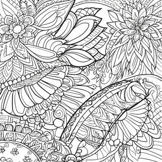 Intricate Pysanky Patterns Coloring Page | Pysanky 塗色頁