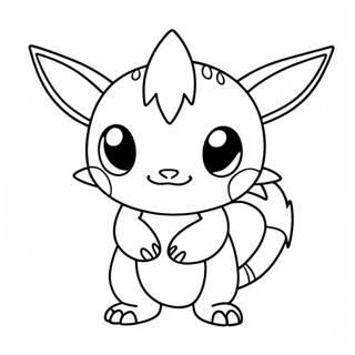 Legendary Chibi Pokemon Coloring Page | Legendary Chibi Pokemon 塗色頁