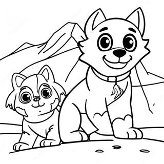Adventurous Skye and Everest Coloring Page | Skye and Everest 塗色頁