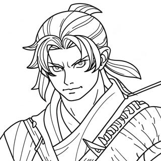 Rui Demon Slayer Coloring Page | Rui Demon Slayer 塗色頁