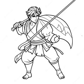 Rui in Epic Battle Coloring Page | Rui Demon Slayer 塗色頁