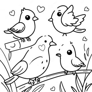 Birds in Nature Coloring Page | Bird for Adults 塗色頁