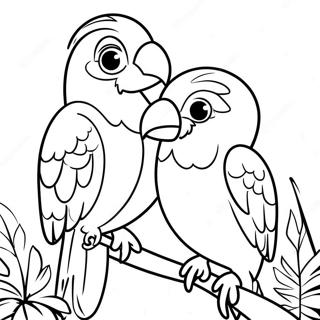 Exotic Tropical Birds Coloring Page | Bird for Adults 塗色頁