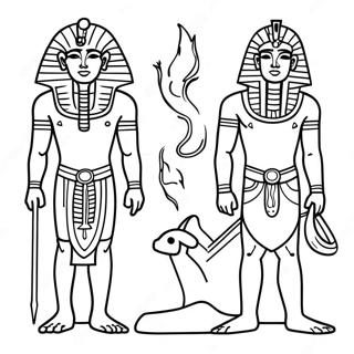 Egyptian Gods Coloring Page | Egyptian Gods 塗色頁