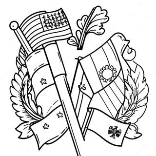 Colorful National Flags Coloring Page | Flag 塗色頁