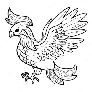 Phoenix Coloring Page | Phoenix 塗色頁