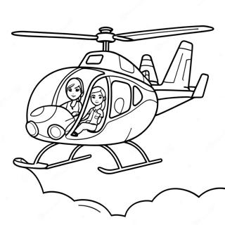 Skye in Her Helicopter Coloring Page | Skye Paw Patrol 塗色頁