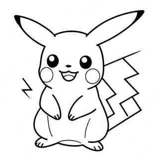 Pikachu Electric Type Coloring Page | Pokémon 塗色頁