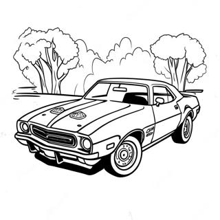 Smokey and the Bandit Classic Car Coloring Page | Smokey and the Bandit 塗色頁