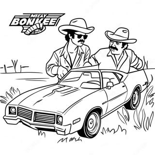 Smokey and the Bandit Chase Scene Coloring Page | Smokey and the Bandit 塗色頁