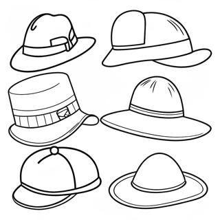 Community Helper Hats Coloring Page | Community Helper Hats 塗色頁