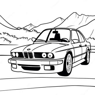 BMW M5 Coloring Page | BMW M5 塗色頁